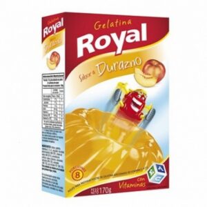 GELATINA ROYAL EN CAJA 170G 8 PORCIONES - DURAZNO
